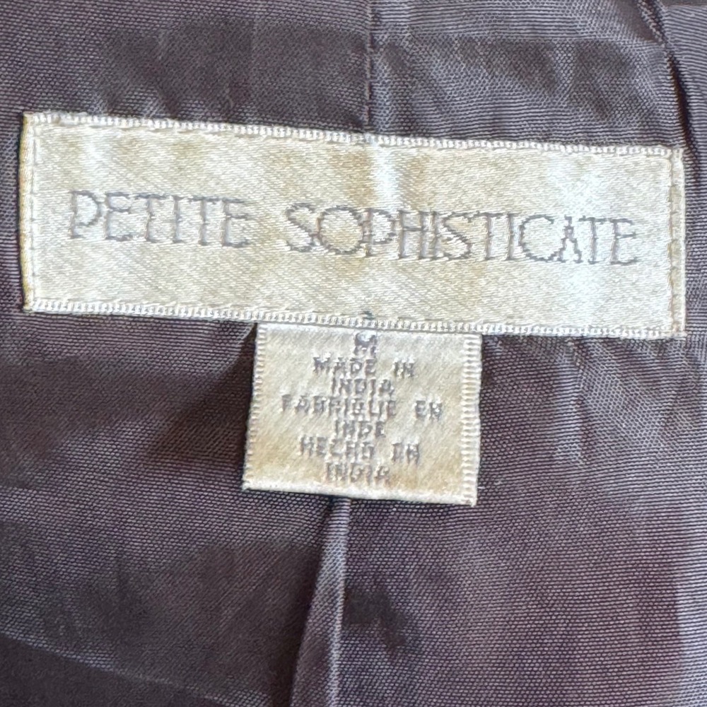 90s Vintage Brown Patina Leather Jacket Button Front Car Coat Eclectic Matrix M - Picture 5 of 9
